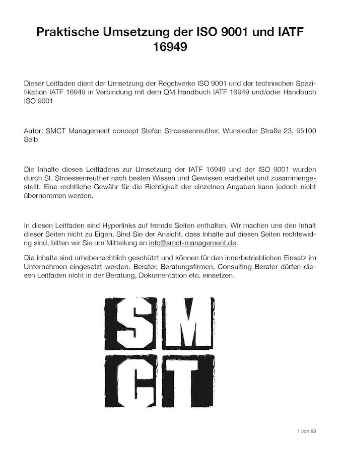 Leitfaden Umsetzung IATF 16949 Leitfaden Umsetzung IATF 16949 ISO 9001